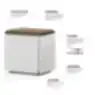 White office drawer unit on casters with a handle-free opening system and upholstery option