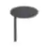 Bastion collection – round black side table with metal leg for modular seating furniture.