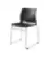Juoda LD Seating Trend plastikinė kėdė su metalinėmis kojelėmis