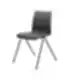 LD Seating EVO010 juoda konferencijų kėdė su metaliniu rėmu ir minkšta sėdyne
