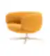 Geltonas MDD Grace 2 fotelis ant balto fono