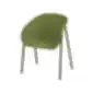 Žalia LJ 1 PET kėdė su metalinėmis kojelėmis