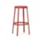 Raudona INFINITI Round&Round baro kėdė su metalinėmis kojelėmis