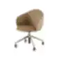 Modern office and meeting chair with armrests and a five-star wheeled base.