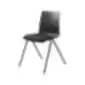 LD Seating EVO010 juoda plastikinė kėdė su minkšta sėdyne ir metalinėmis kojomis
