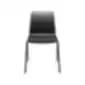 LD Seating EVO050 juoda kėdė su plastikine nugarėle ir metalinėmis kojomis