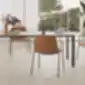 Varya XL konferencijų kėdės su porankiais, Inclass, darbo erdvėje prie stalo, natūrali aplinka.