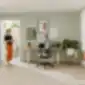 Indeed ergonomiška biuro kėdė Dauphin namų biure su žalios spalvos siena